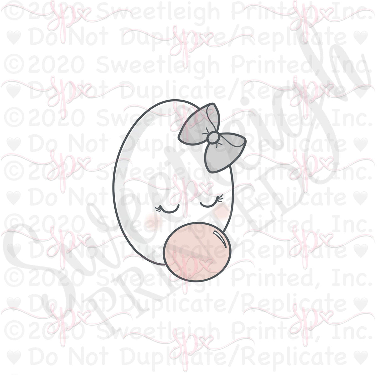Bubblegum Egg Cookie Cutter - Sweetleigh 