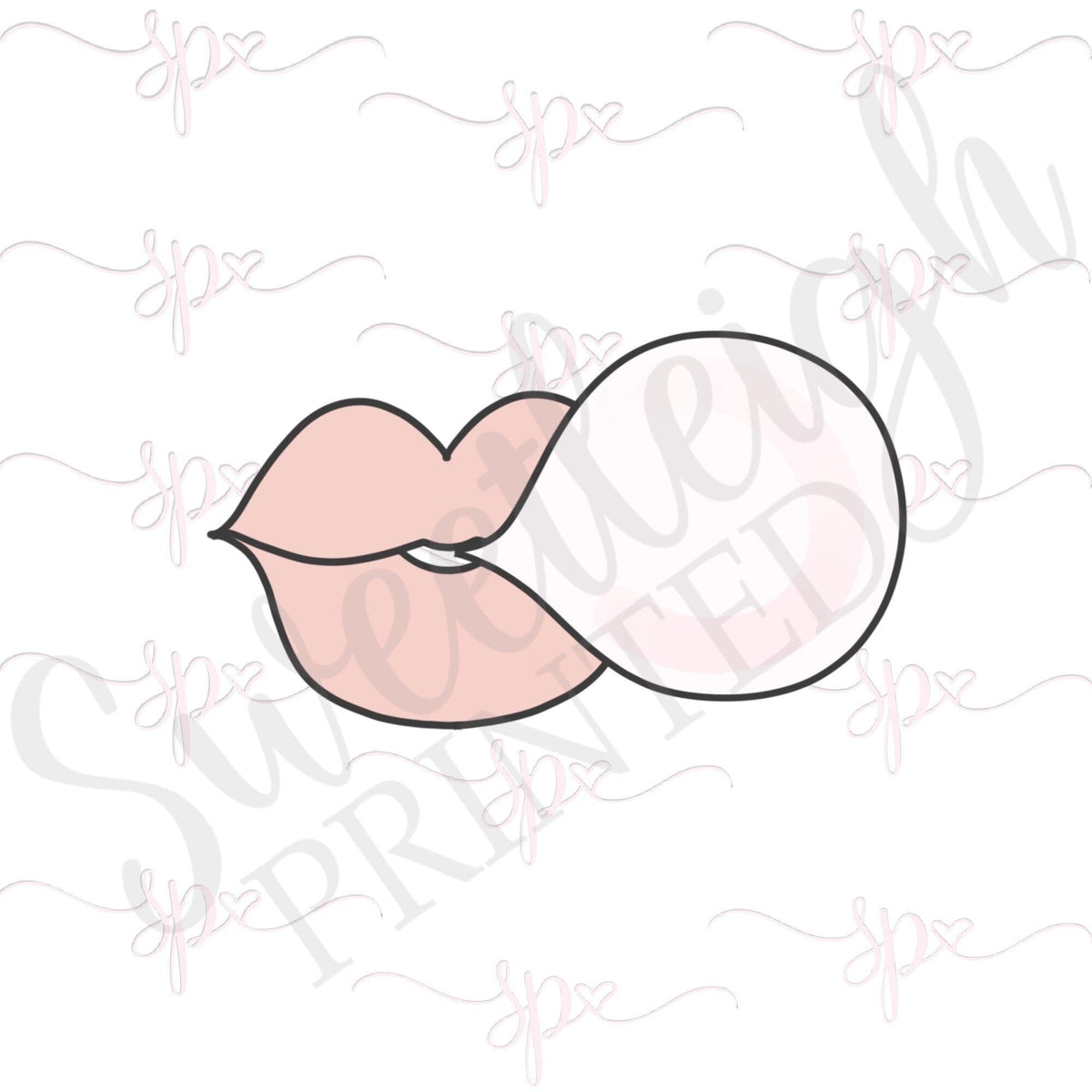 Bubblegum Lips Cookie Cutter - Sweetleigh 