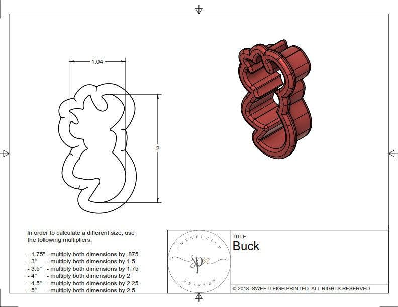 Buck Cookie Cutter - Sweetleigh 