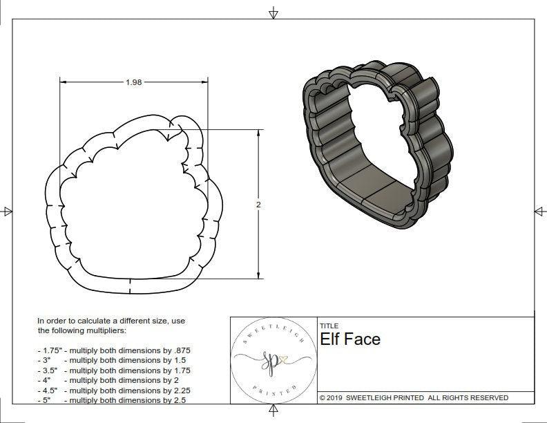 Buddy the Elf Face Cookie Cutter - Sweetleigh 