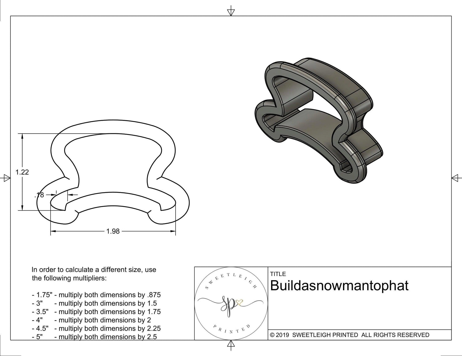 Build a Snowman Cookie Cutter Set - Sweetleigh 