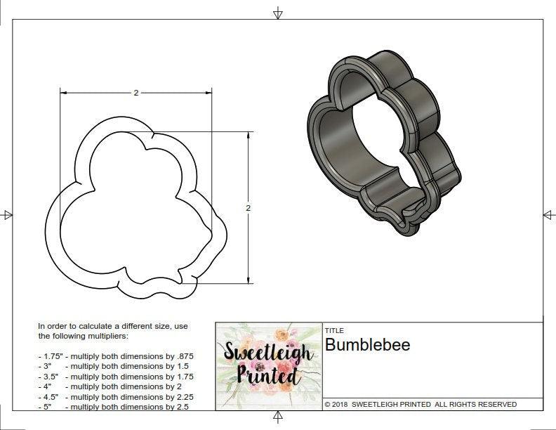 Bumblebee Cookie Cutter - Sweetleigh 