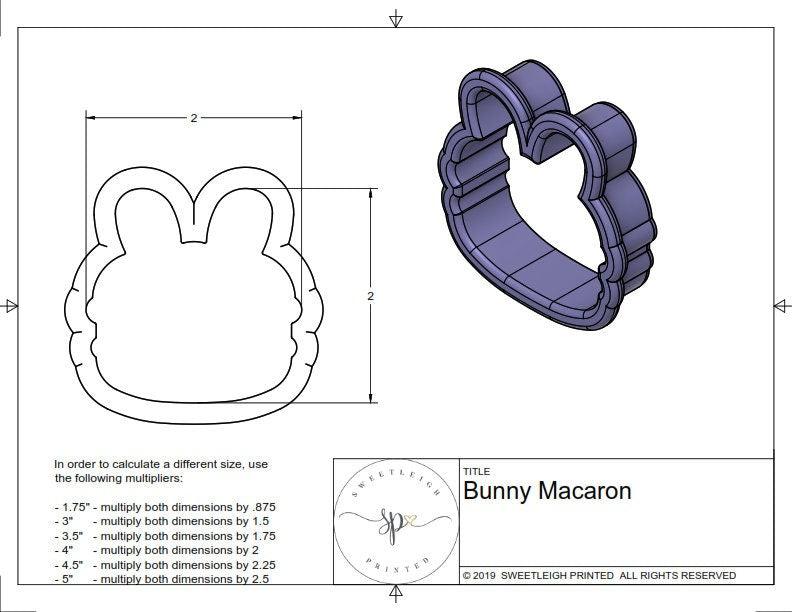 Bunny Macaron Cookie Cutter - Sweetleigh 