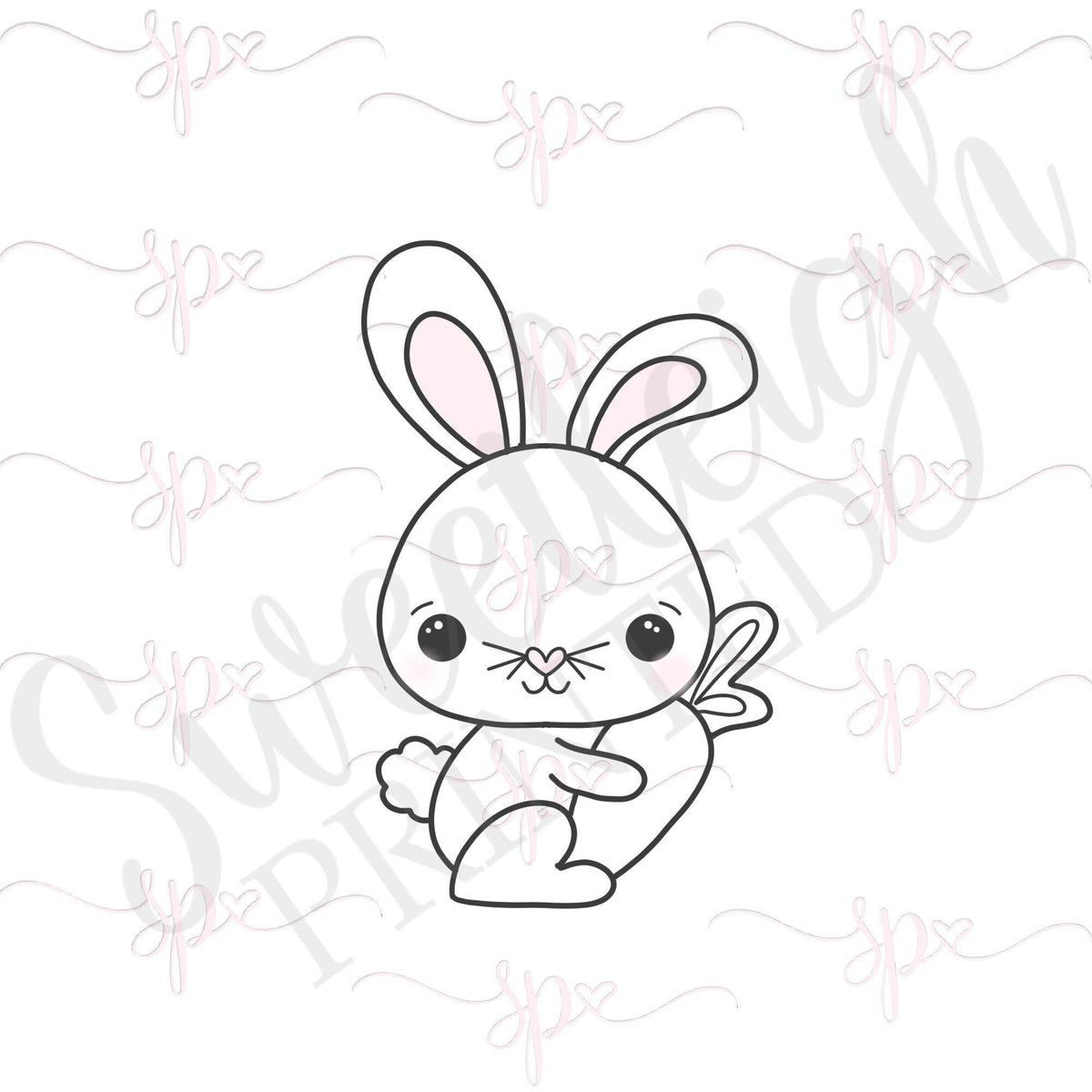 Bunny with Carrot Cookie Cutter - Sweetleigh 