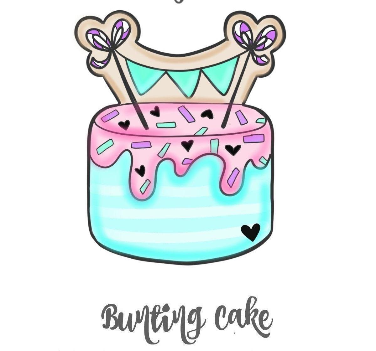 Bunting Cake Cookie Cutter - Sweetleigh 