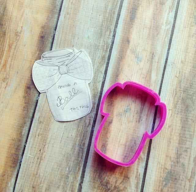 Burlap Bow Mason Jar Cookie Cutter - Sweetleigh 