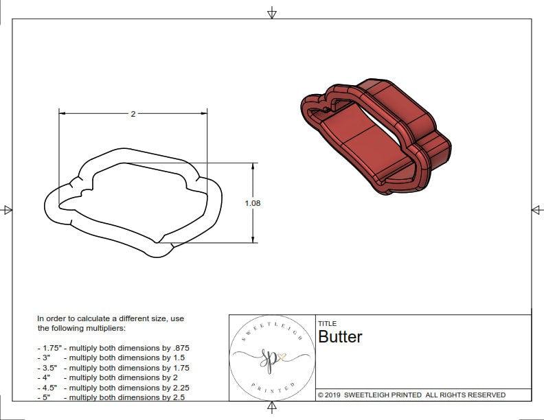 Butter Cookie Cutter - Sweetleigh 