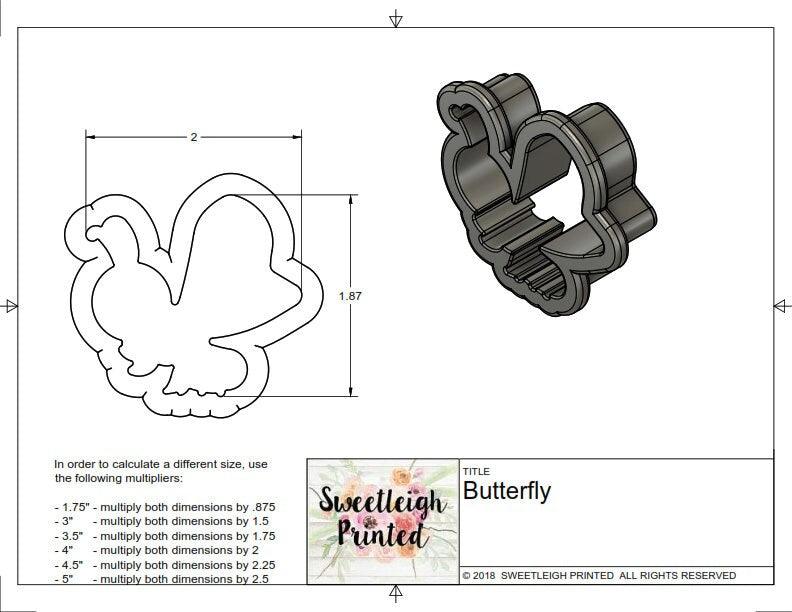 Butterfly Cookie Cutter - Sweetleigh 