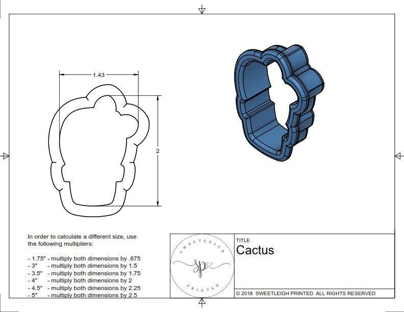 Cactus Cookie Cutter - Sweetleigh 