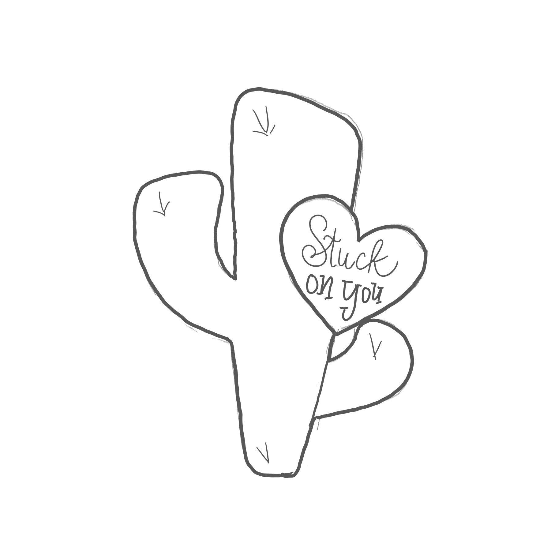 Cactus with Heart Cookie Cutter. - Sweetleigh 