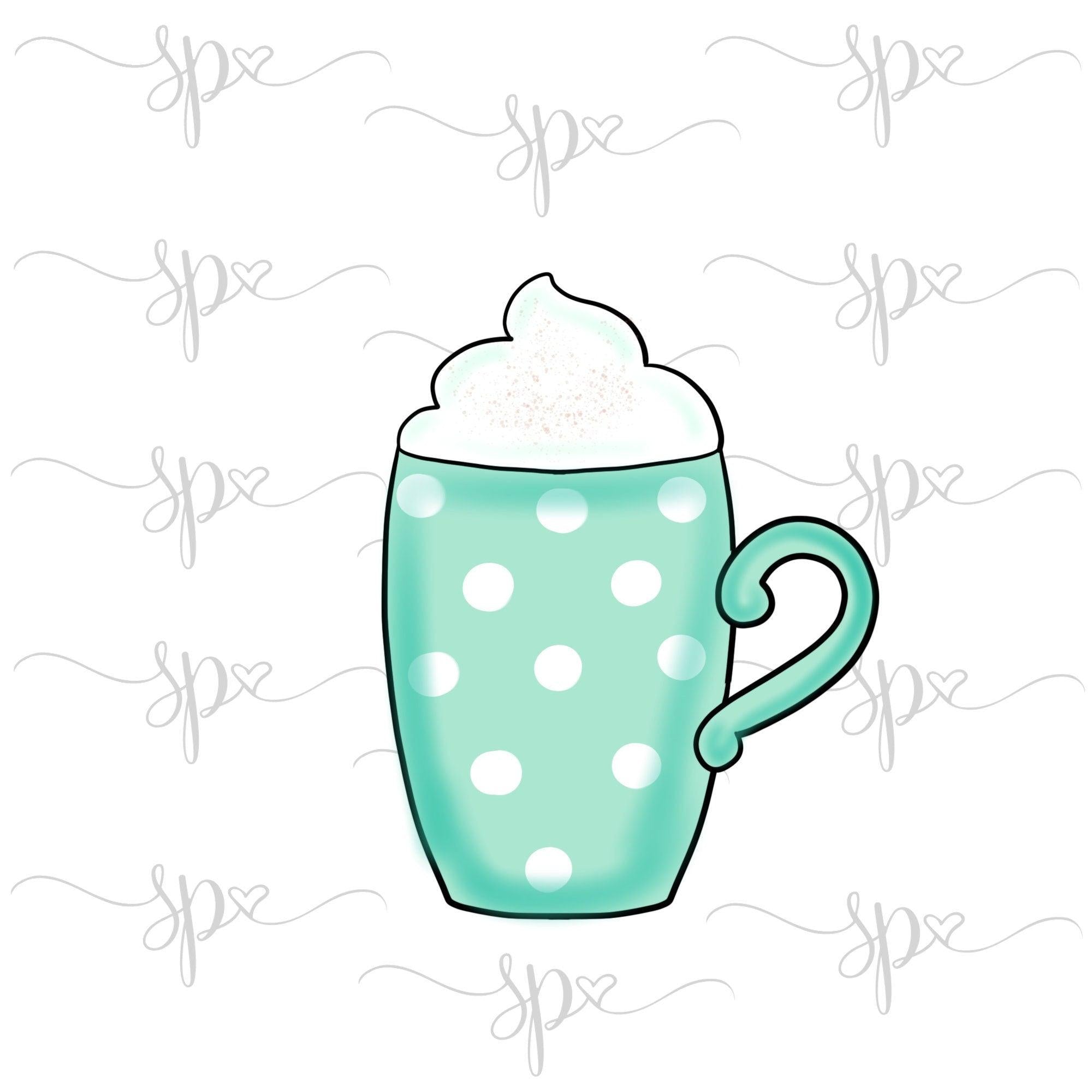 Cafe Mug with Whip Cream Cookie Cutter - Sweetleigh 