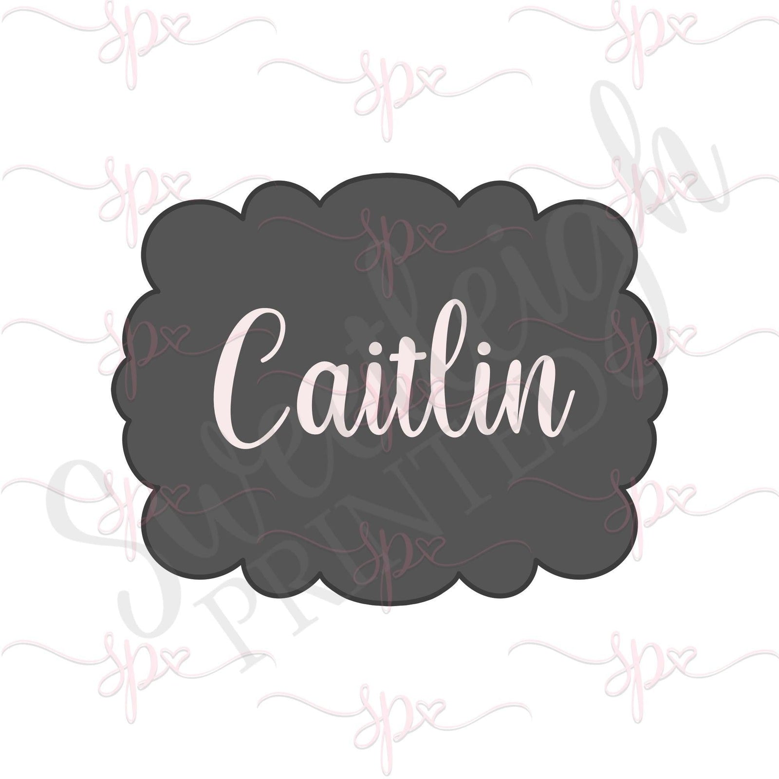 Caitlin Plaque Cookie Cutter - Sweetleigh 