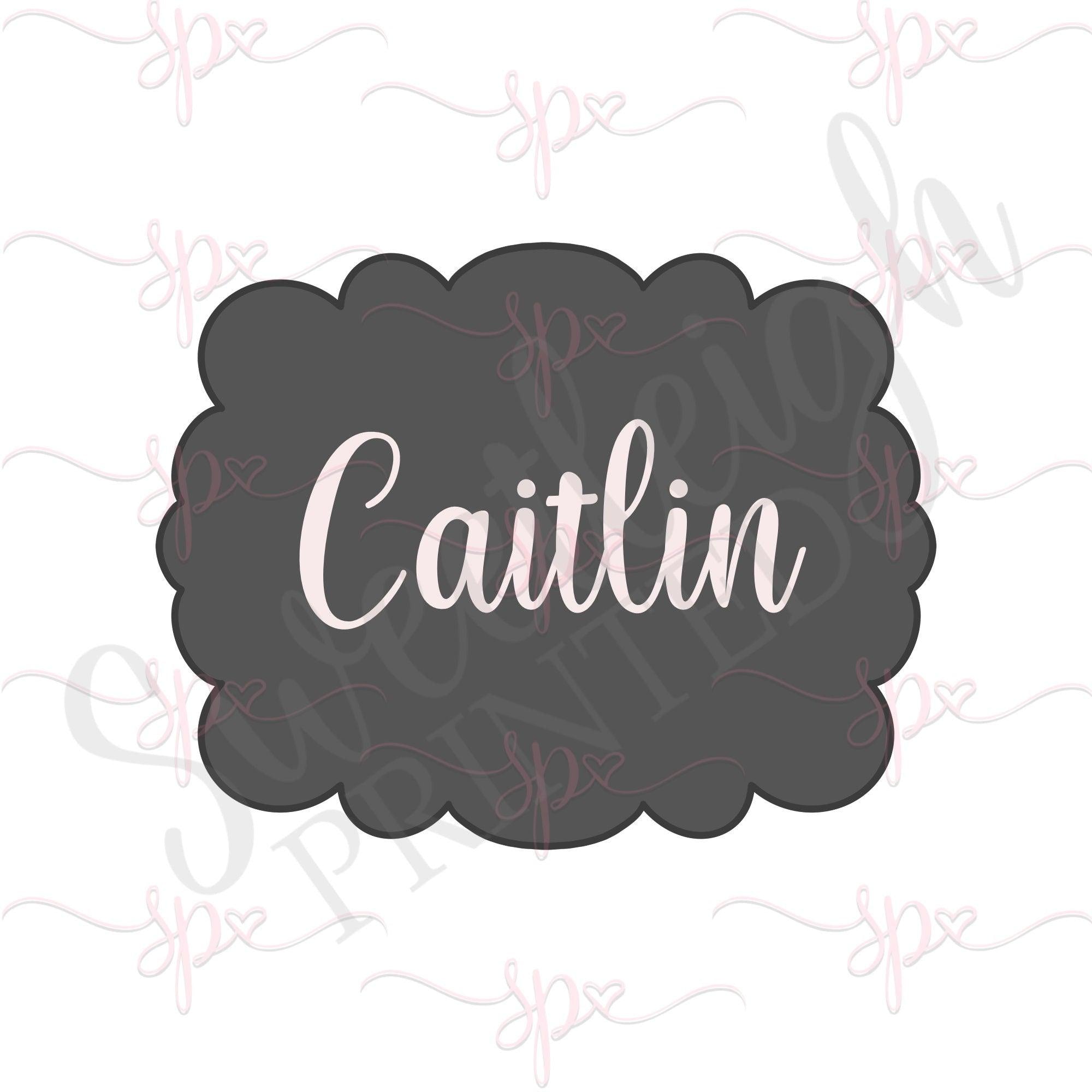 Caitlin Plaque Cookie Cutter - Sweetleigh 