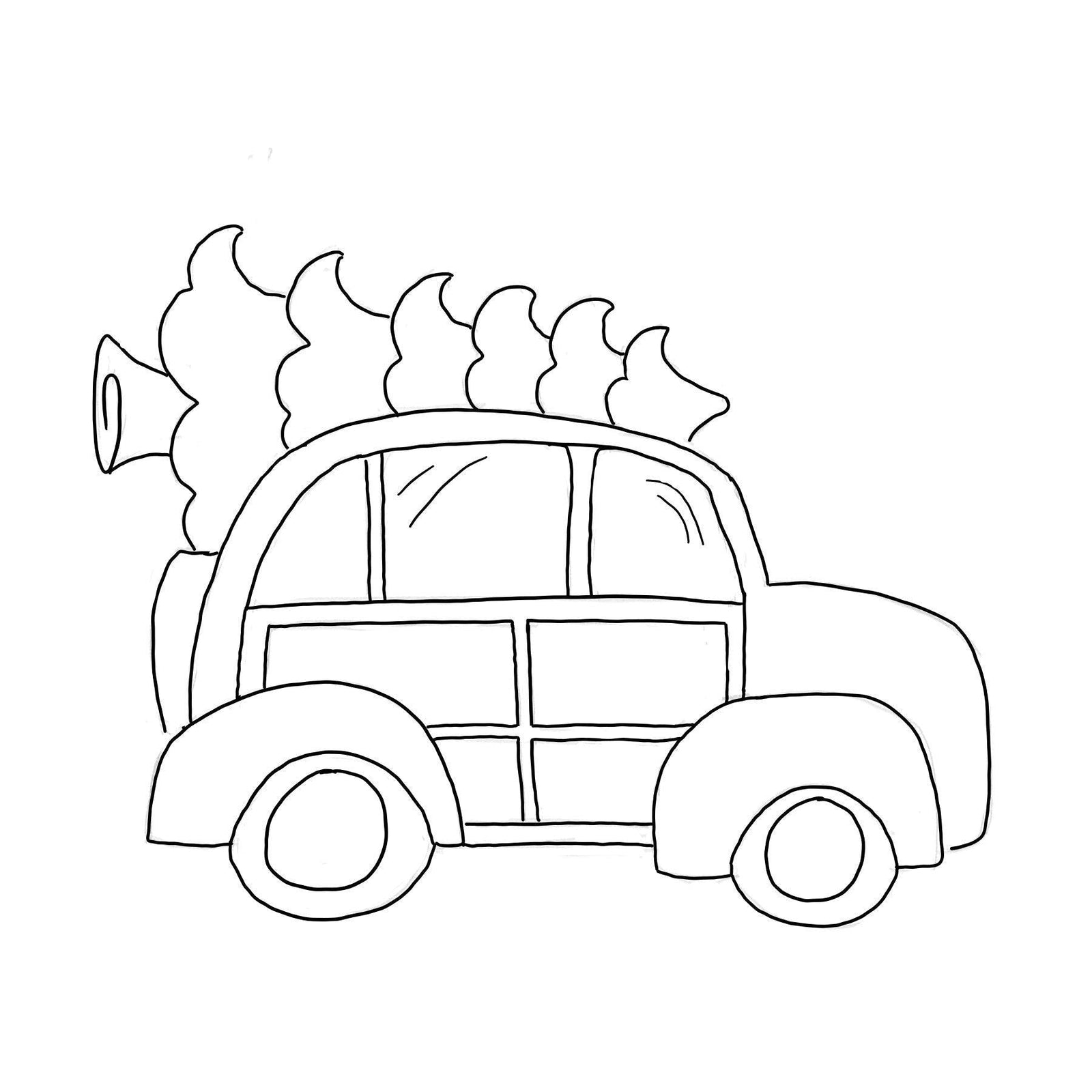 Car with Tree Cookie Cutter - Sweetleigh 