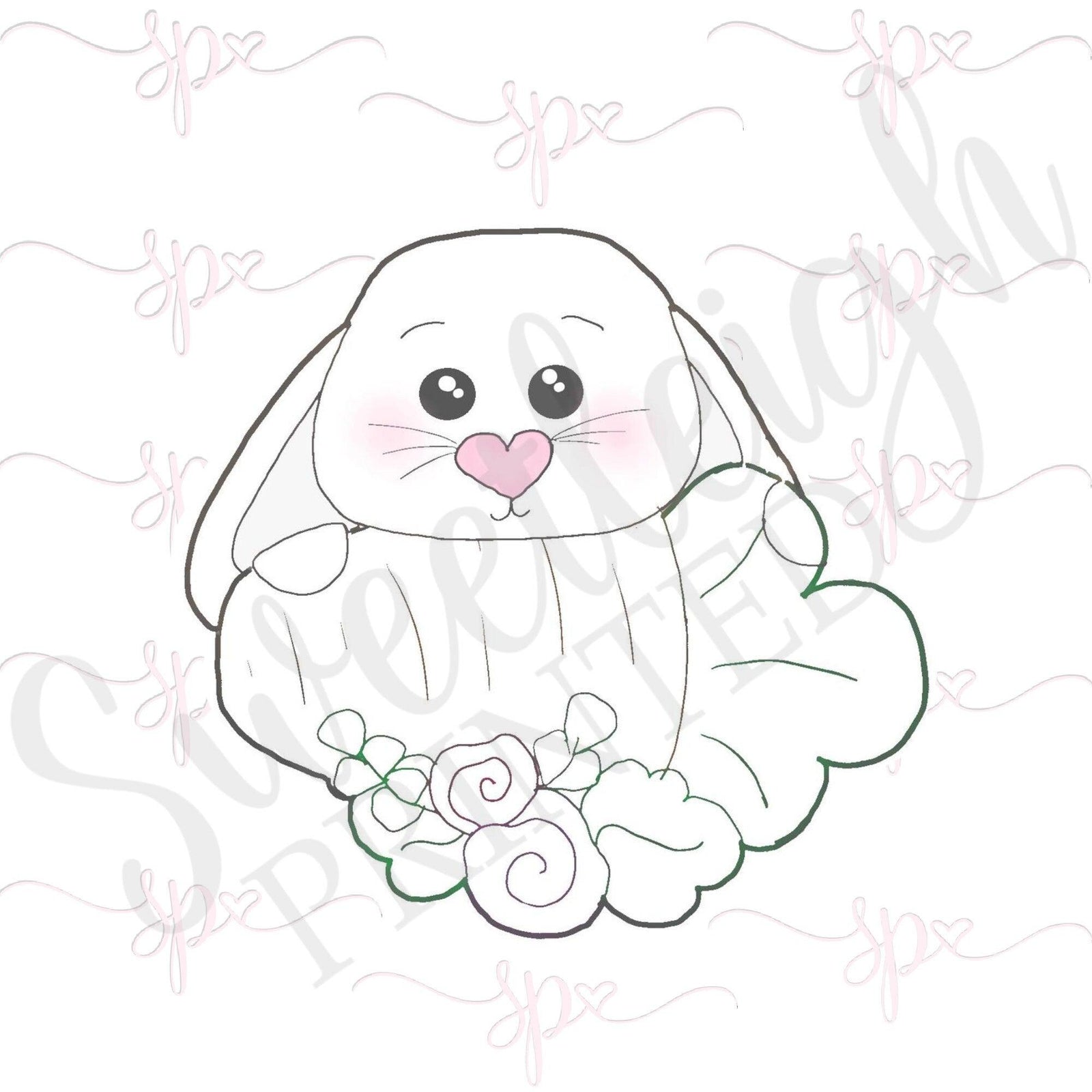 Carrot and Bunny Plaque Cookie Cutter - Sweetleigh 