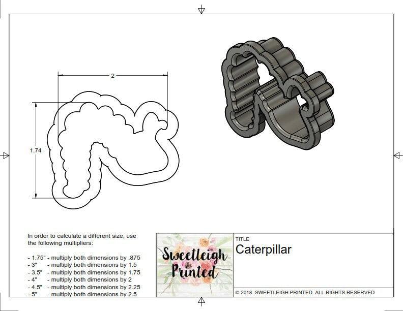 Caterpillar Cookie Cutter - Sweetleigh 