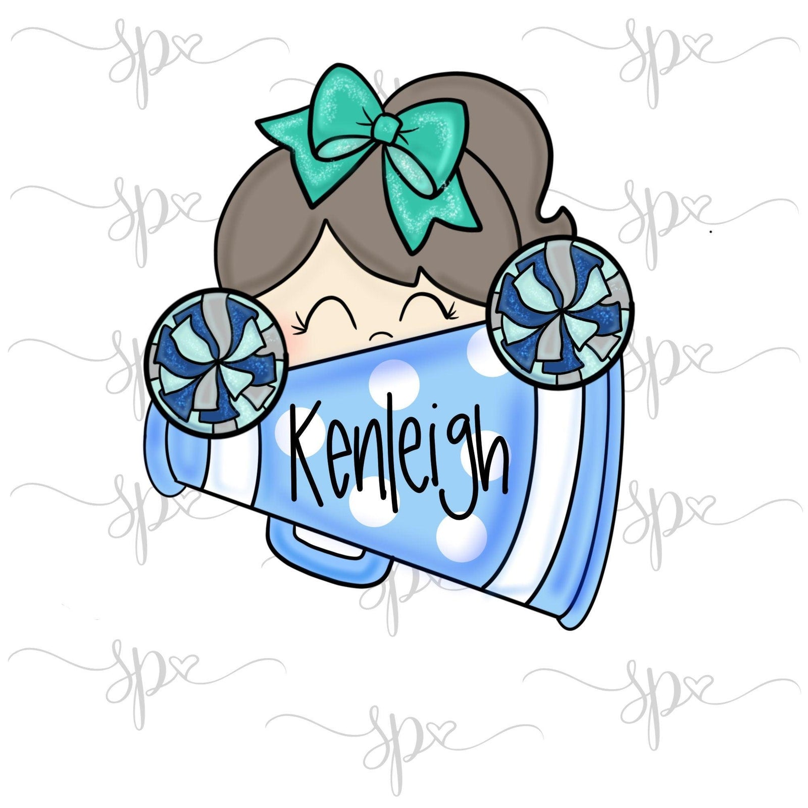 Cheerleader with Megaphone Cookie Cutter - Sweetleigh 