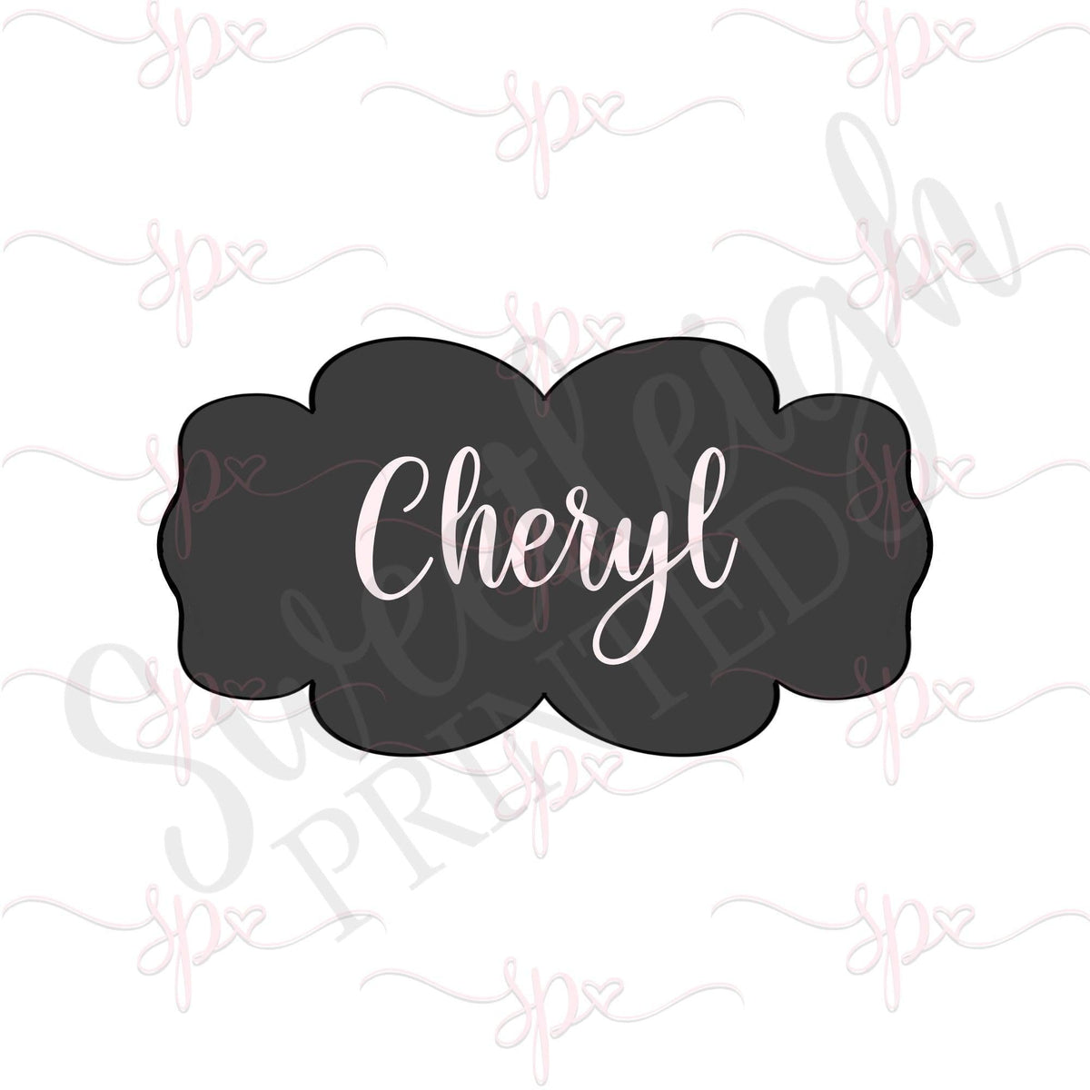 Cheryl Plaque Cookie Cutter - Sweetleigh 