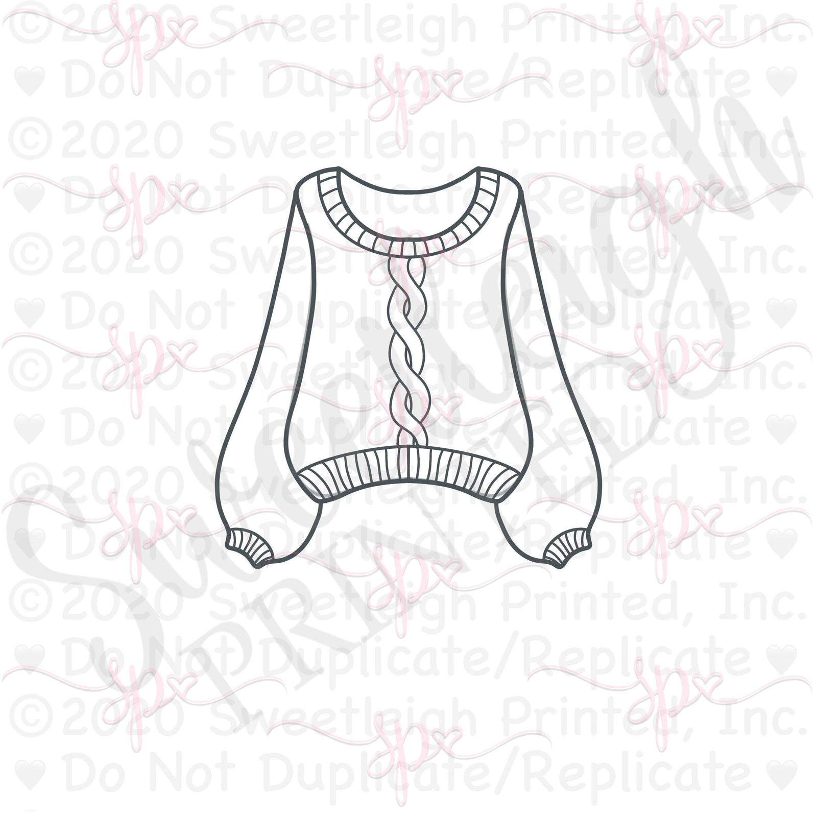 Chic Sweater Cookie Cutter - Sweetleigh 
