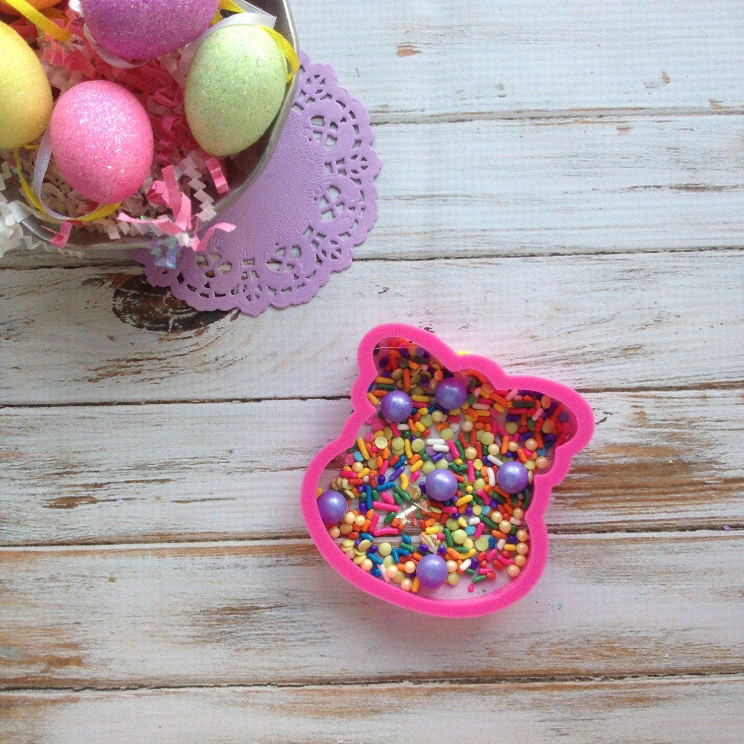 Chick Face with Bow Cookie Cutter - Sweetleigh 