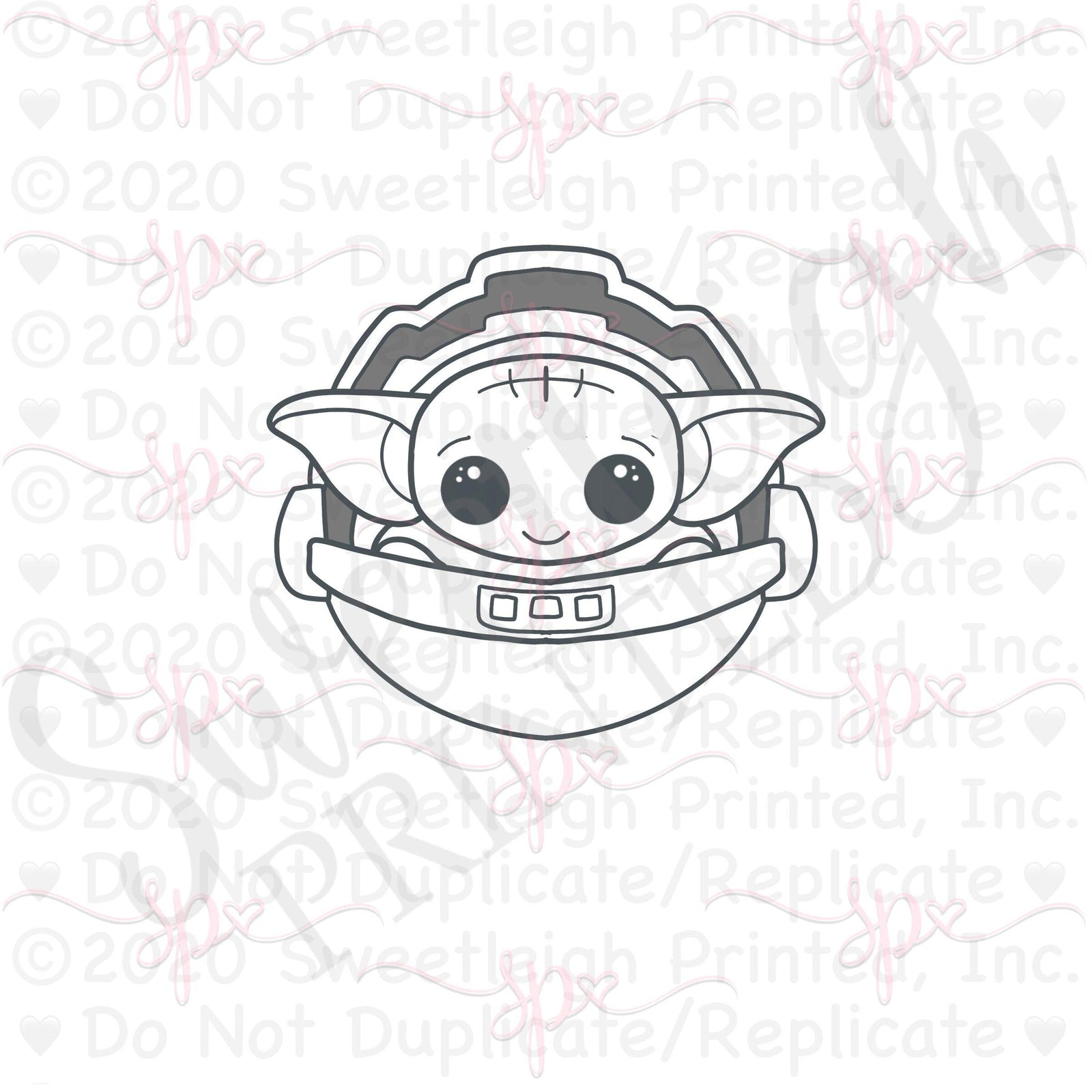 Child Alien Flying Cookie Cutter - Sweetleigh 