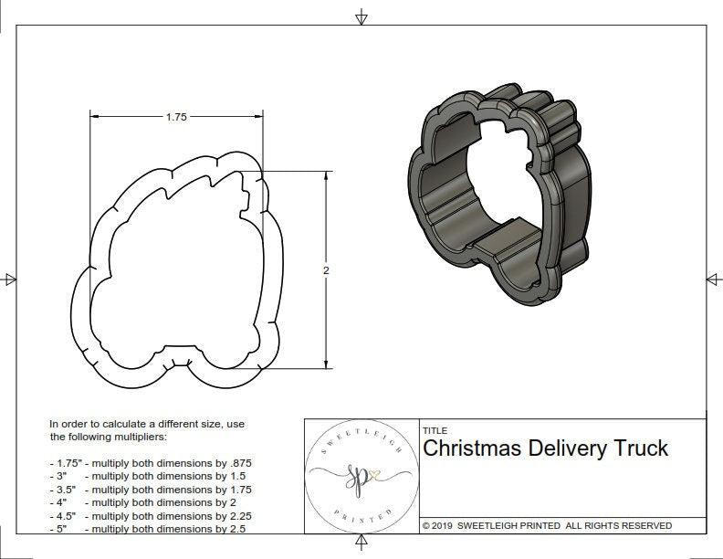 Christmas Delivery Truck Cookie Cutter - Sweetleigh 