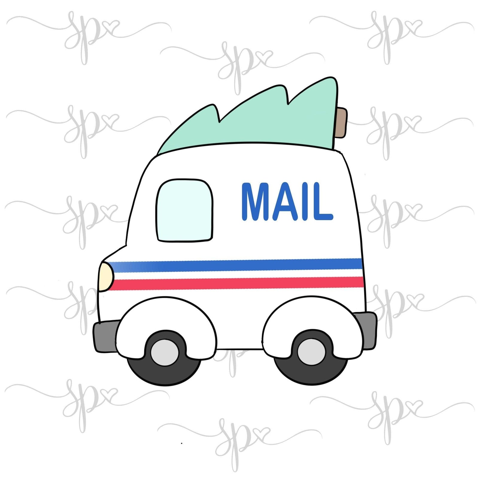 Christmas Mail Truck Cookie Cutter - Sweetleigh 