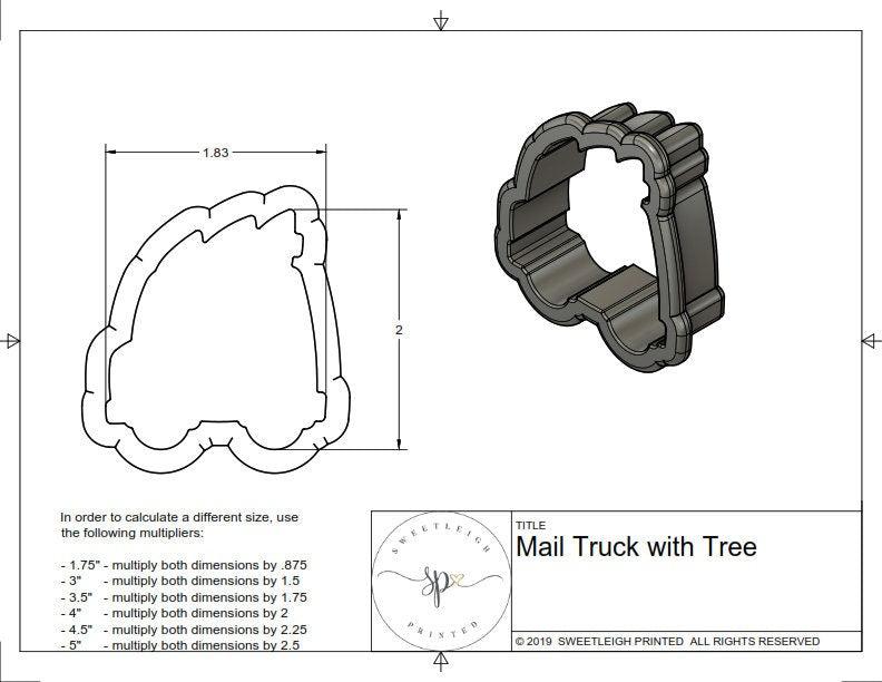 Christmas Mail Truck Cookie Cutter - Sweetleigh 