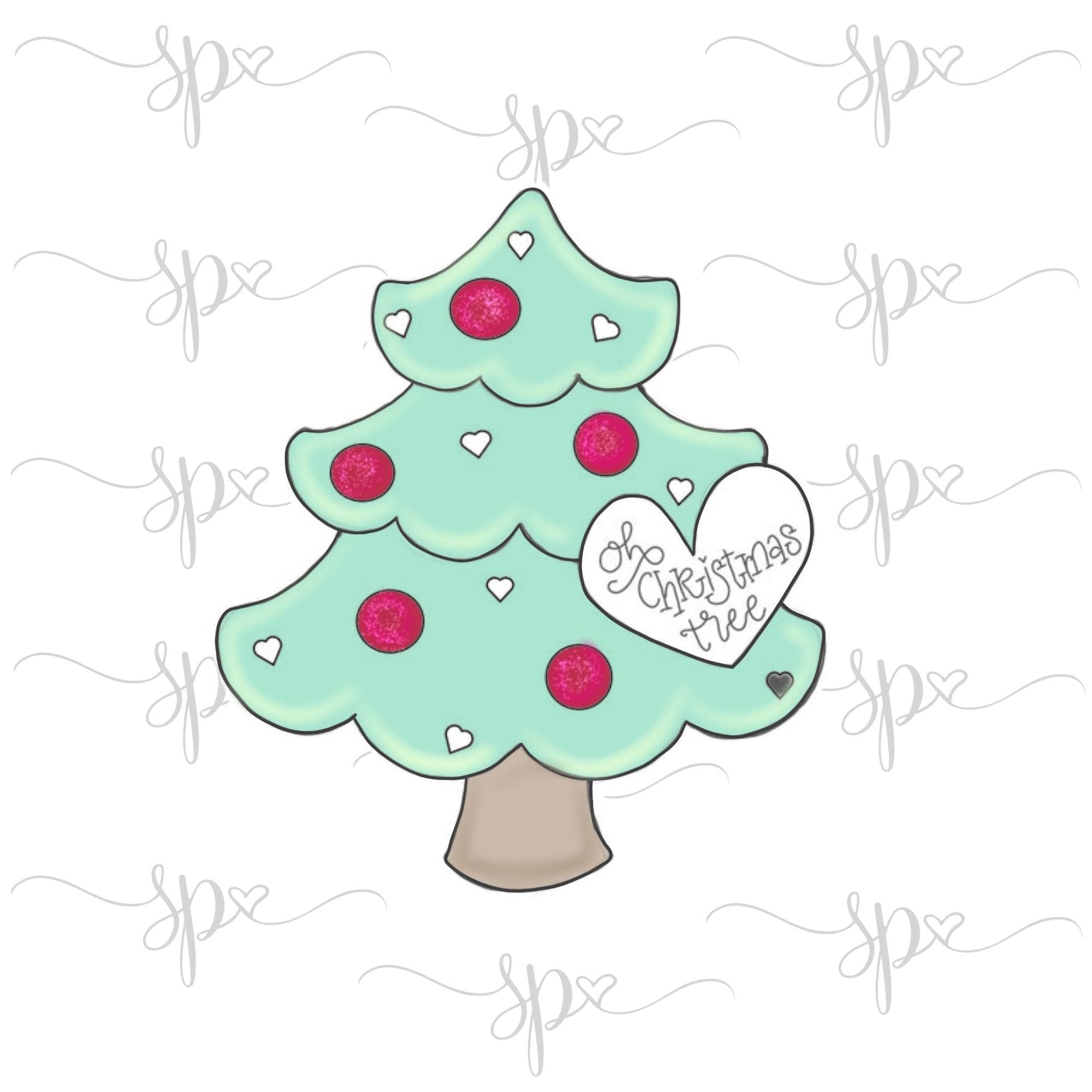 Christmas Tree with Heart Cookie Cutter - Sweetleigh 