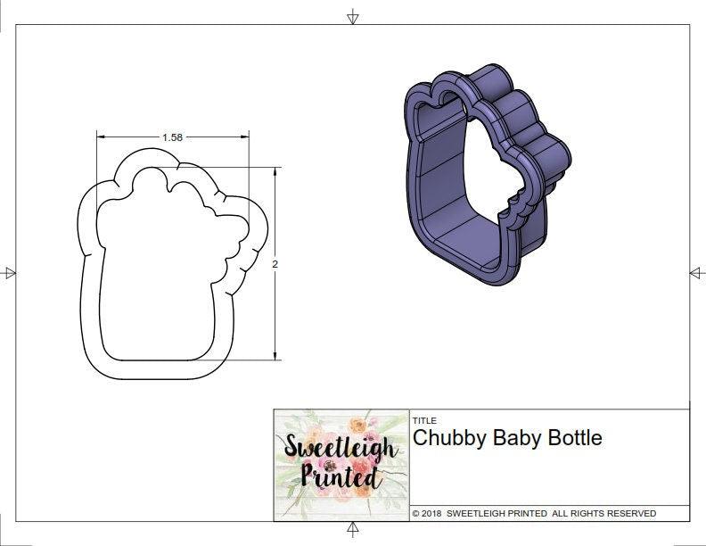 Chubby Baby Bottle Cookie Cutter - Sweetleigh 