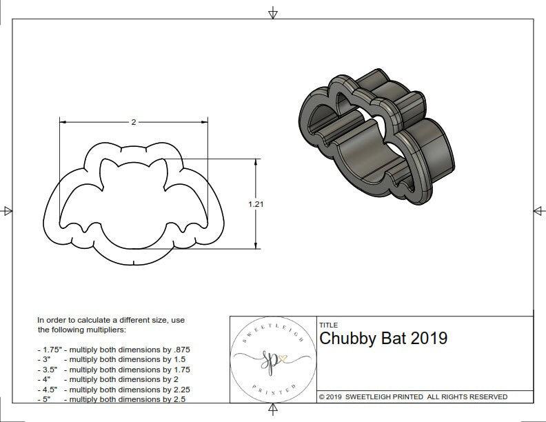 Chubby Bat 2019 Cookie Cutter - Sweetleigh 