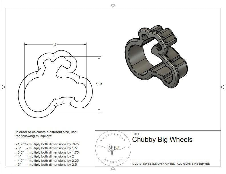 Chubby Big Wheels Cookie Cutter - Sweetleigh 