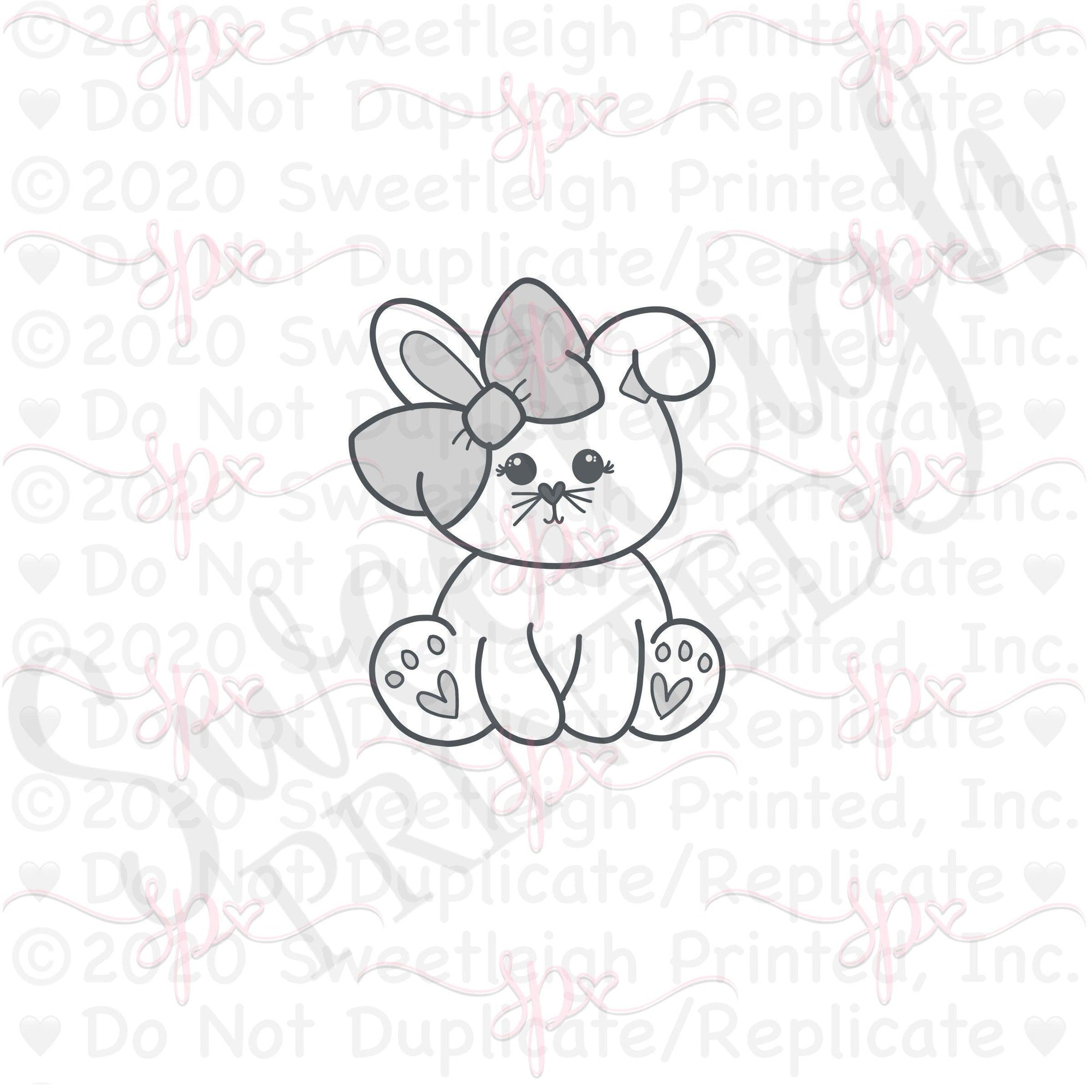 Chubby Bunny Girl Cookie Cutter - Sweetleigh 