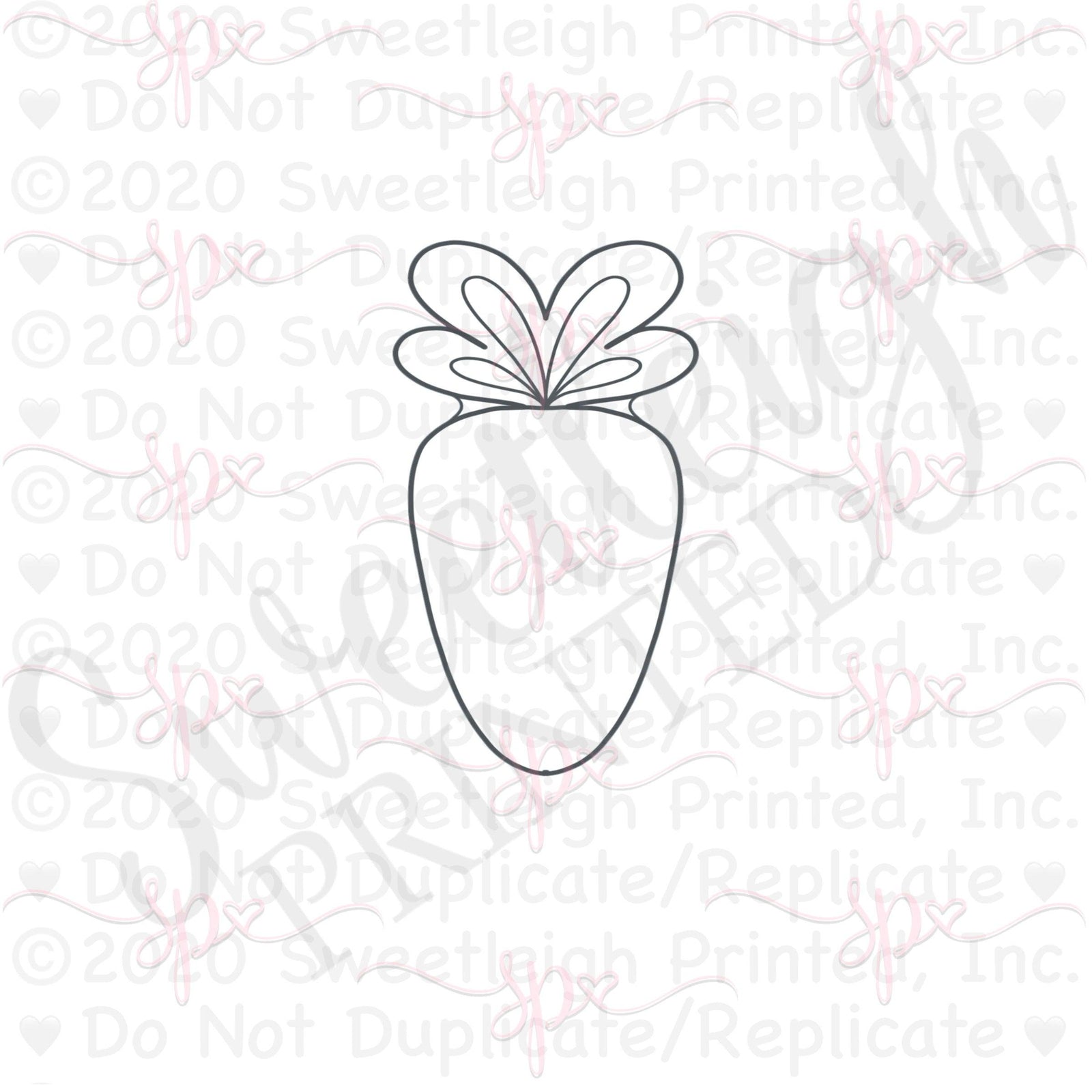 Chubby Carrot 2021 Cookie Cutter - Sweetleigh 