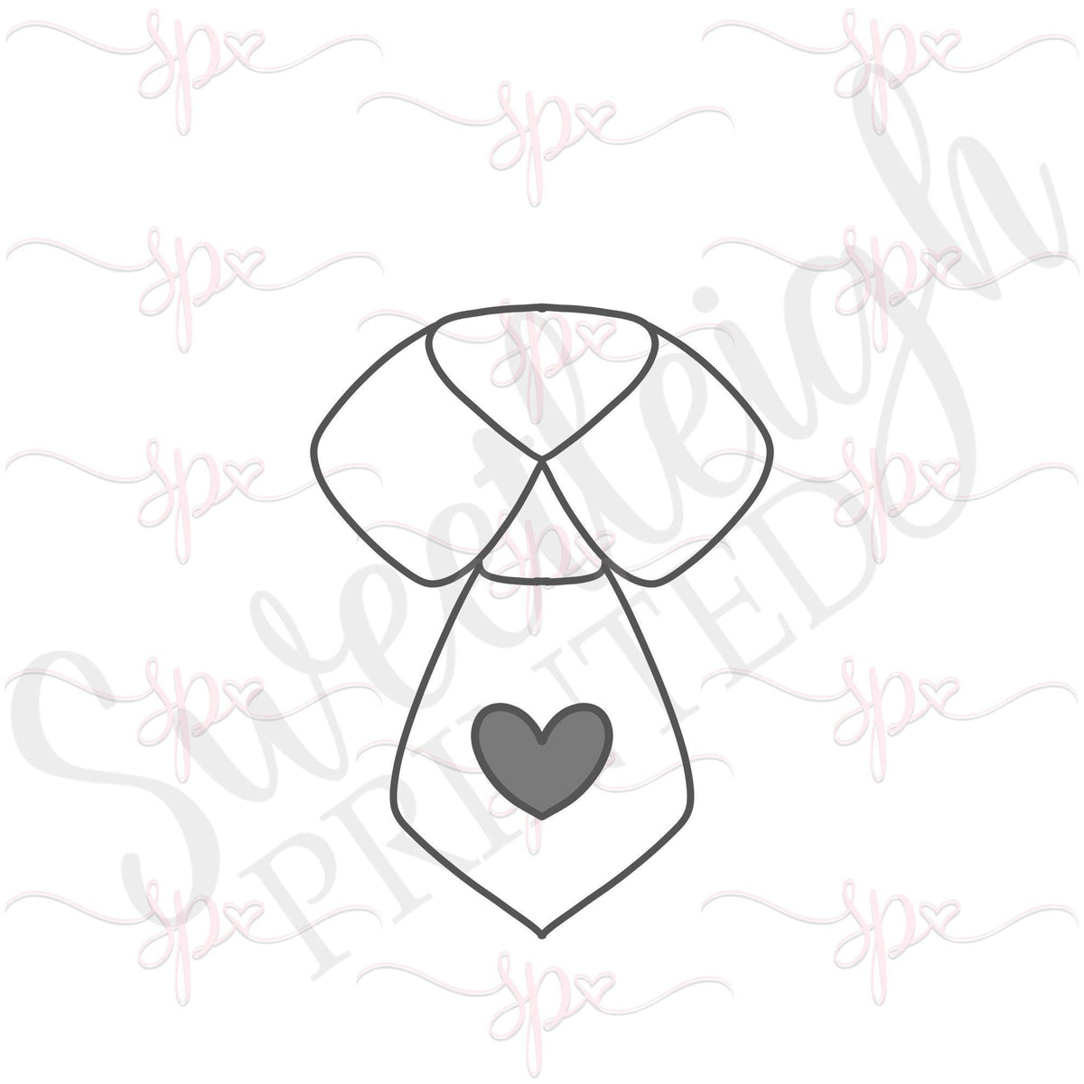 Chubby Collar and Tie Cookie Cutter - Sweetleigh 