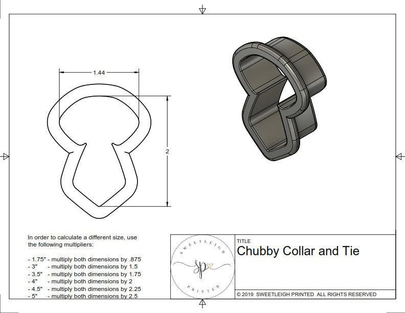 Chubby Collar and Tie Cookie Cutter - Sweetleigh 