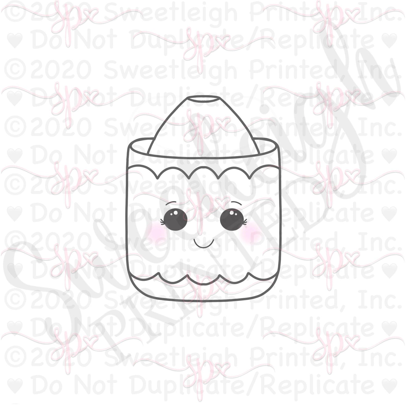 Chubby Crayon 2019 Cookie Cutter - Sweetleigh 