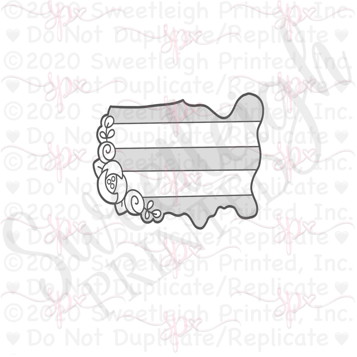 Chubby Floral United States Cookie Cutter - Sweetleigh 