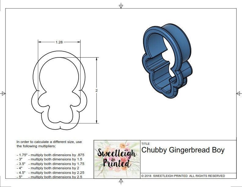 Chubby Gingerbread Cookie Cutters - Sweetleigh 