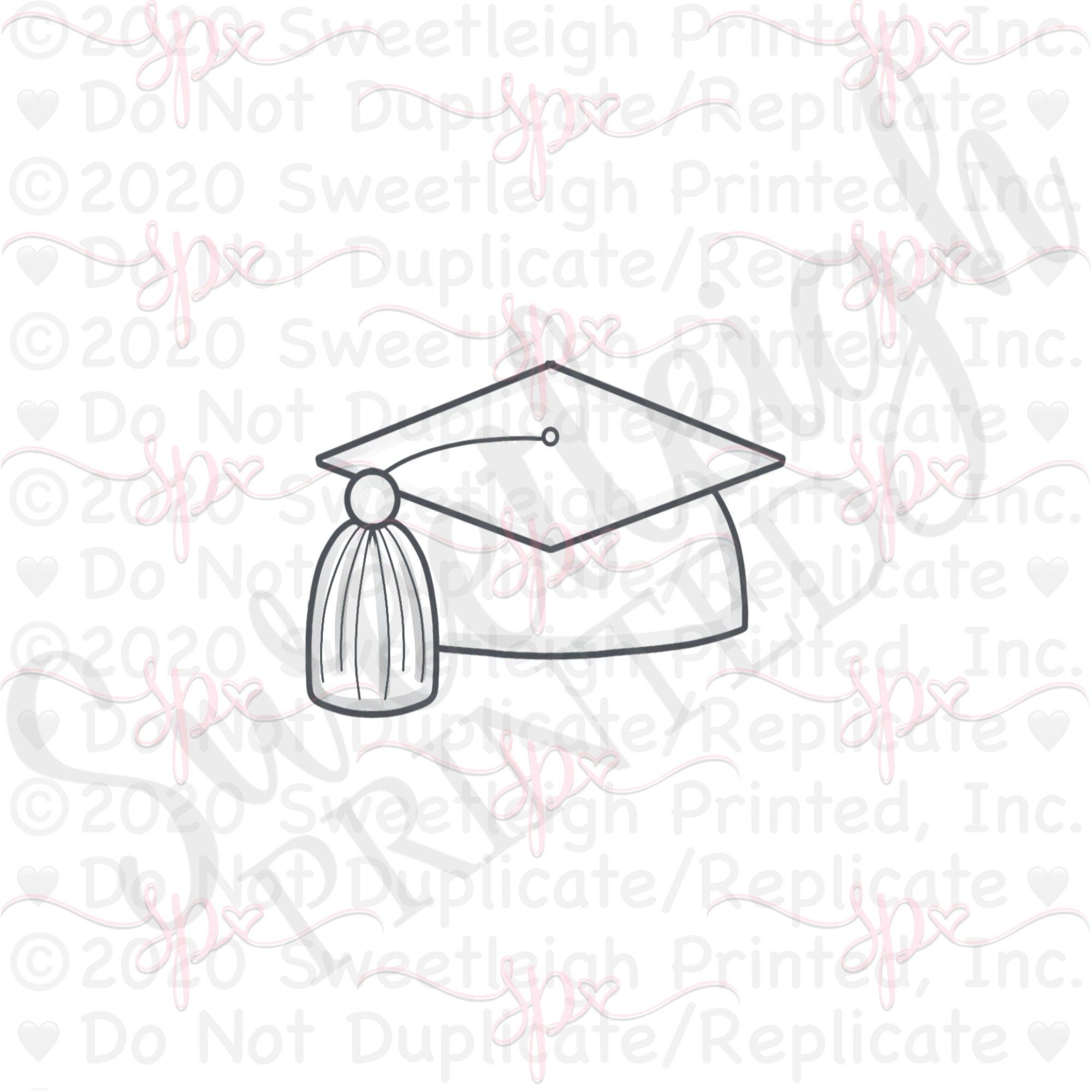 Chubby Grad Cap 2021 Cookie Cutter - Sweetleigh 