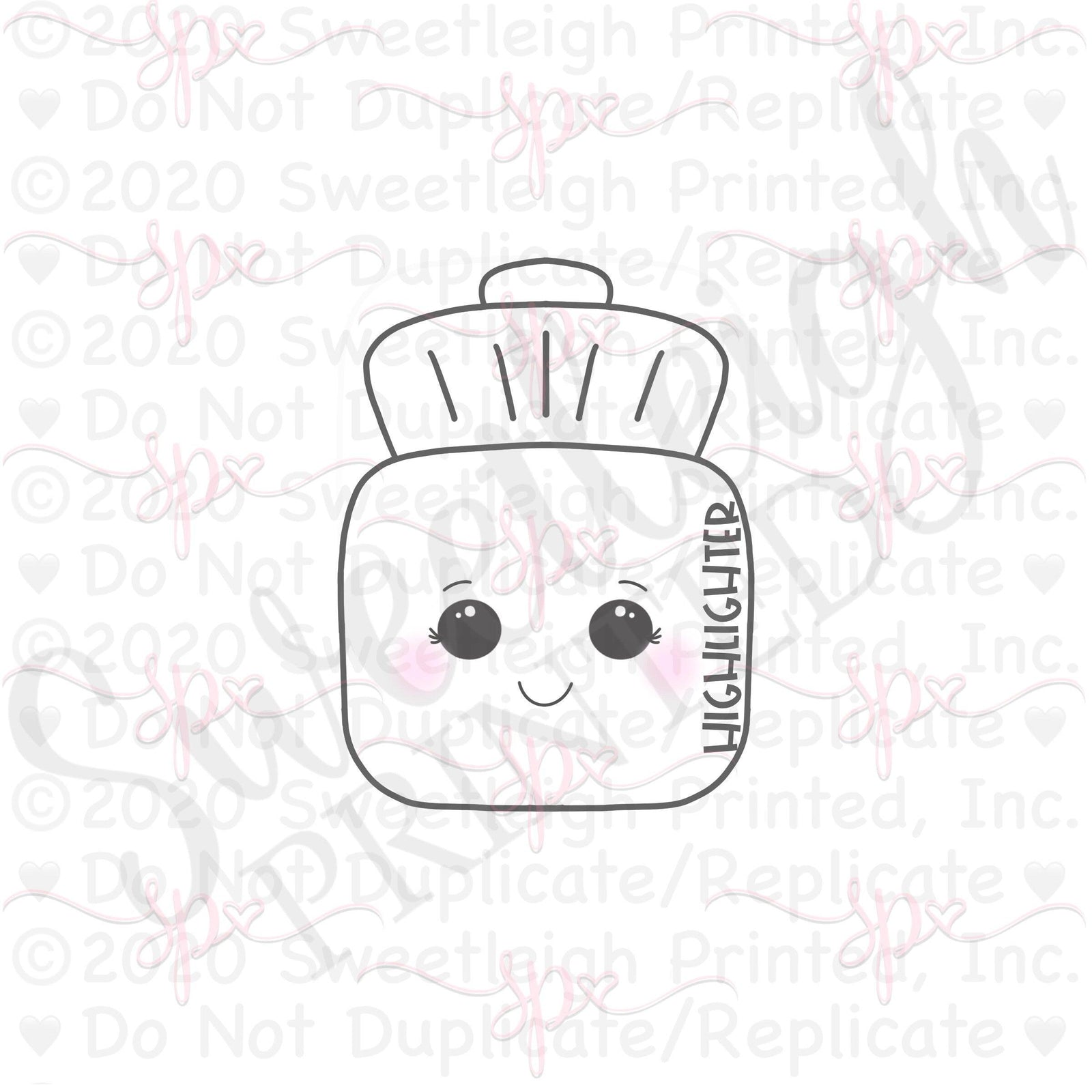 Chubby Highlighter 2019 Cookie Cutter - Sweetleigh 