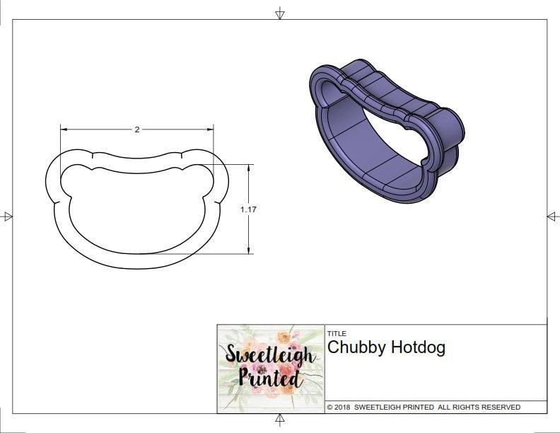 Chubby Hotdog Cookie Cutter - Sweetleigh 