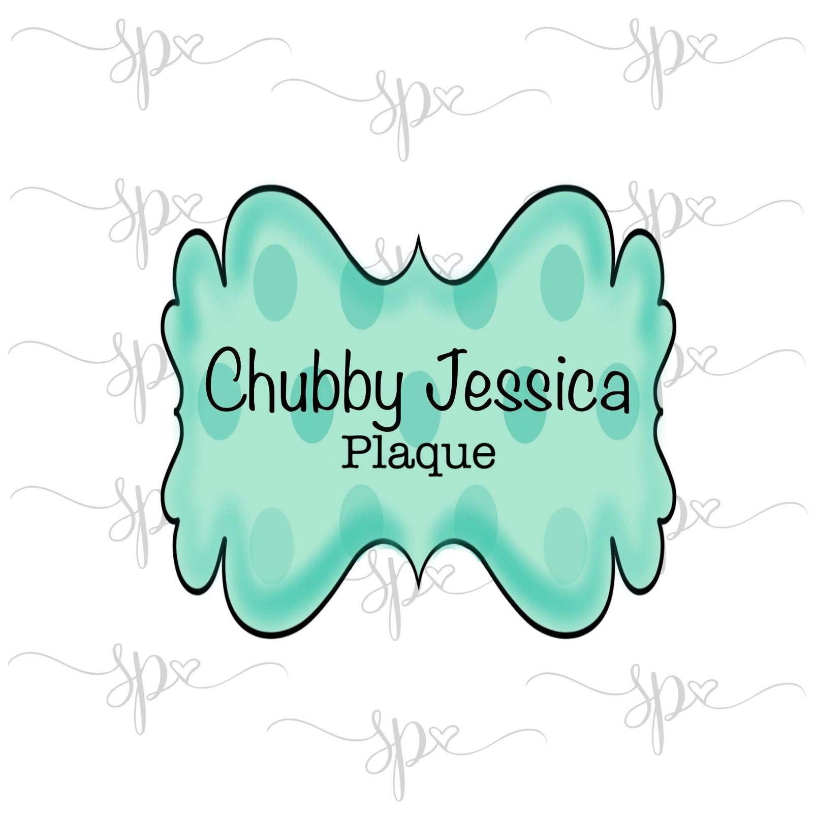 Chubby Jessica Plaque Cookie Cutter - Sweetleigh 