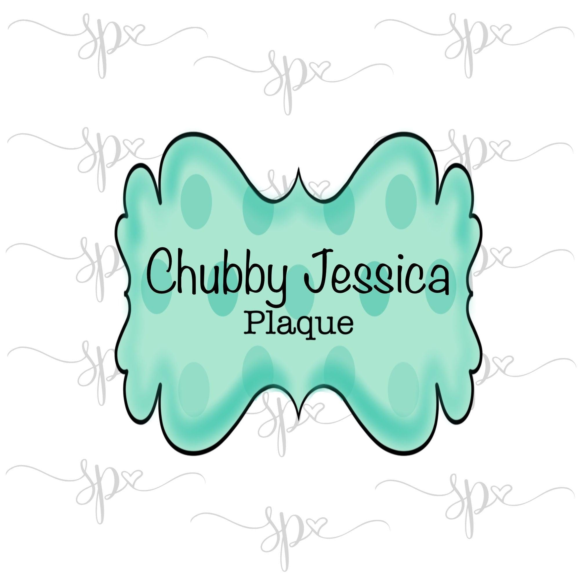 Chubby Jessica Plaque Cookie Cutter - Sweetleigh 
