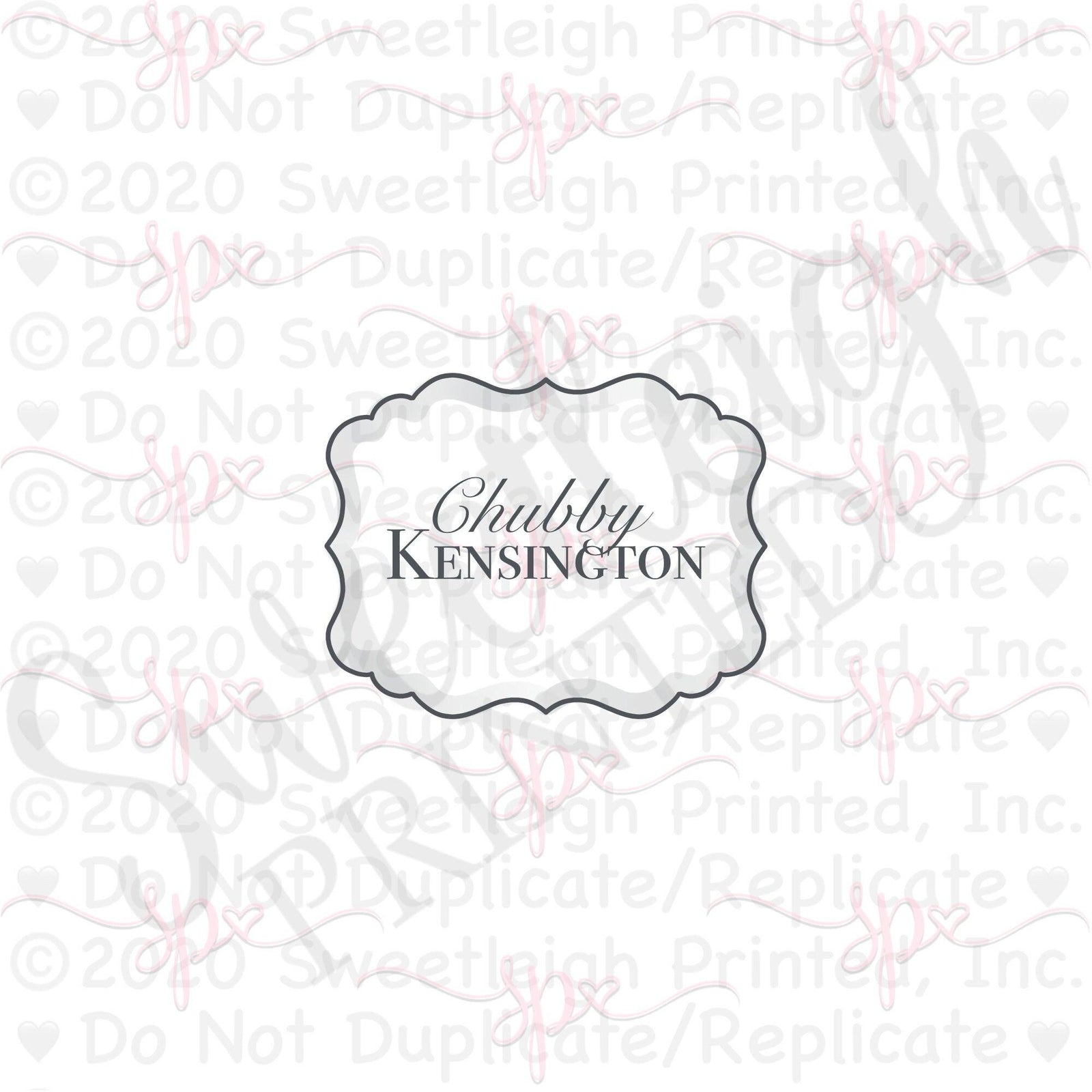 Chubby Kensington Plaque Cookie Cutter - Sweetleigh 