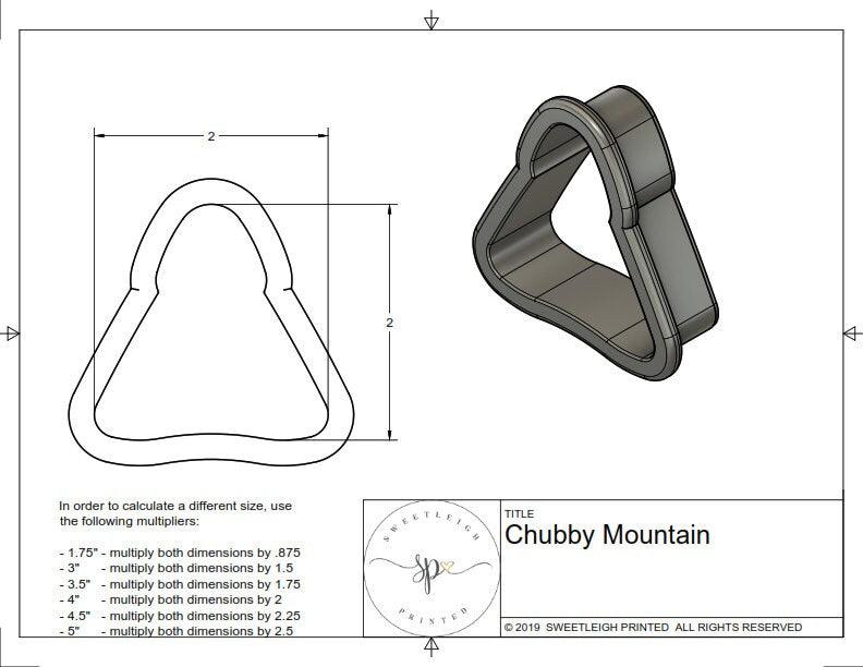 Chubby Mountain Cookie Cutter - Sweetleigh 