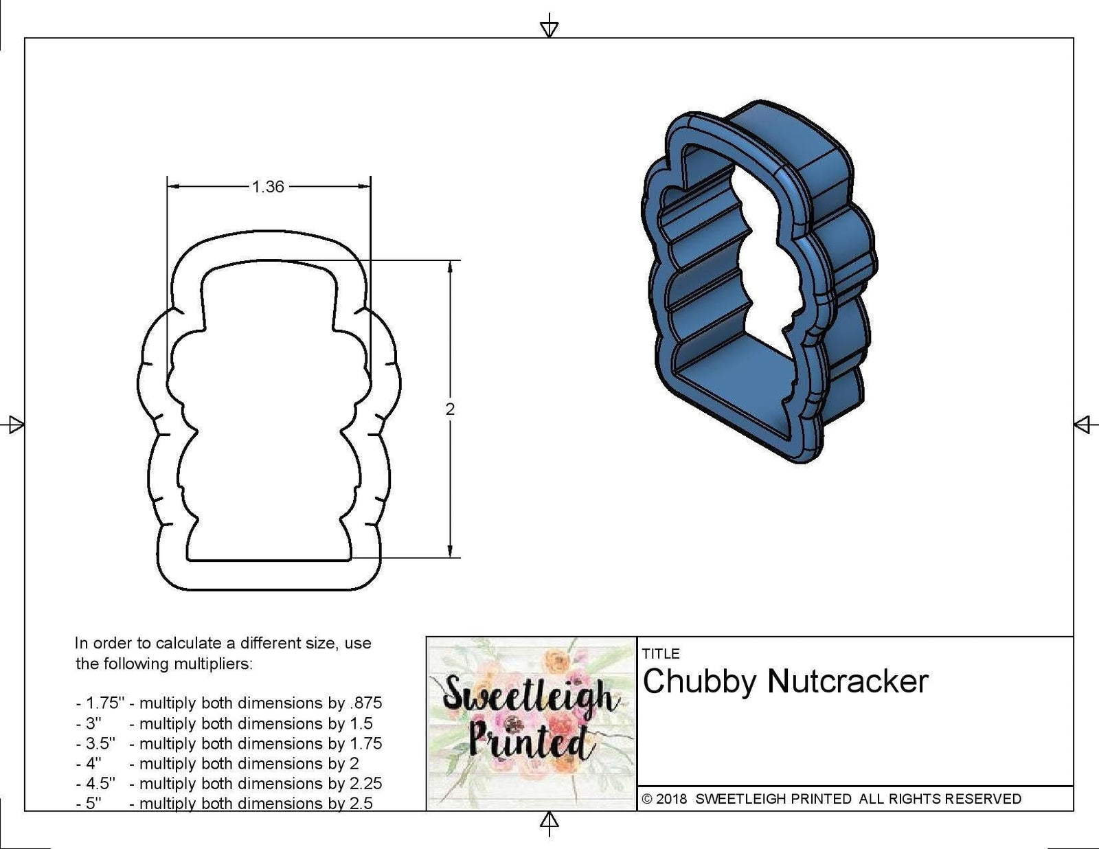 Chubby Nutcracker Cookie Cutter - Sweetleigh 