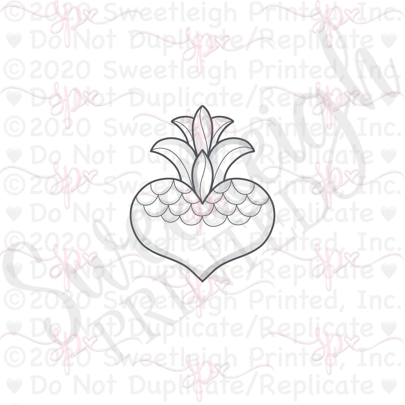 Chubby Pineapple Cookie Cutter - Sweetleigh 