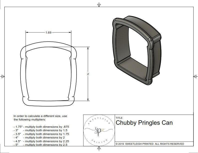 Chubby Pringle Can Cookie Cutter - Sweetleigh 