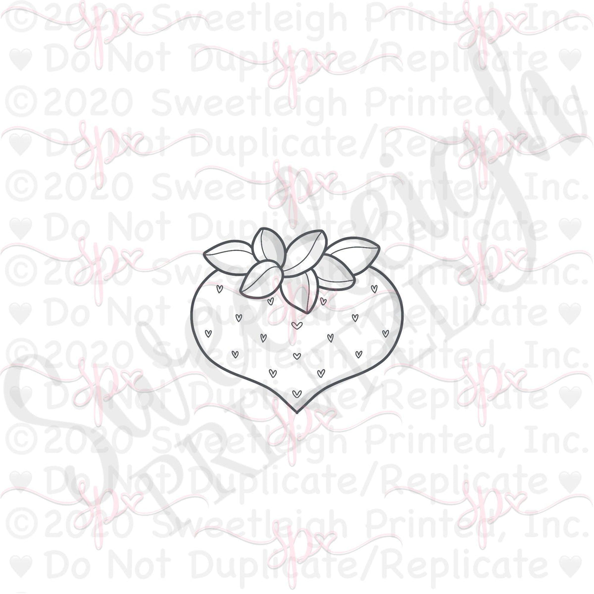 Chubby Strawberry Cookie Cutter - Sweetleigh 